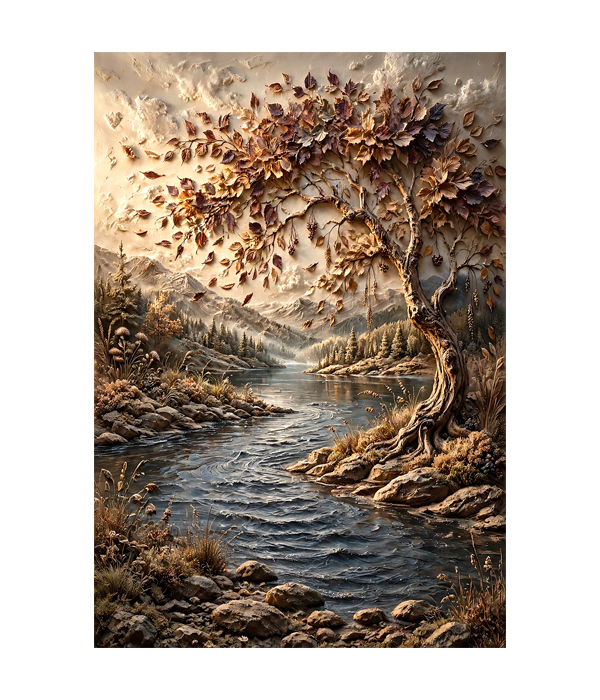 M364 portrait_ 45x65 Modern art_A Whispering Wilderness - Image 1