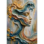Ethereal Flow – Abstract Woman Face