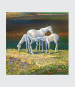 Tranquil Trio in the Golden Meadow