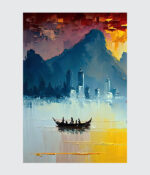Golden Voyage - The Mountain Lake at Dusk