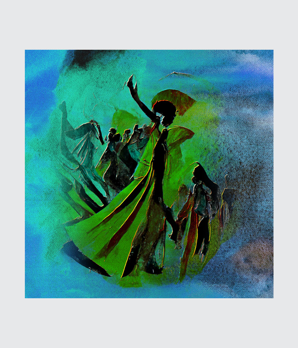 V136_Morder-Art_40x40-inch_1 Celebration in Silhouette - Image 1