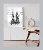 Desert Companions - Monochrome Panihari Village Art - Image 3