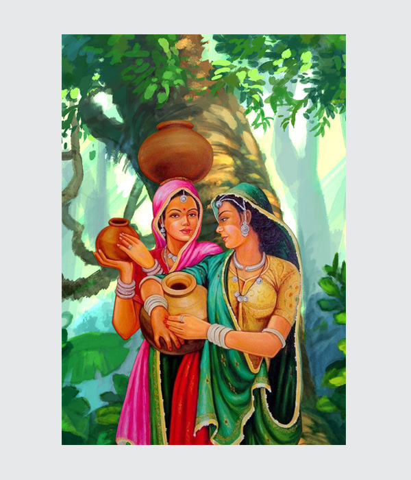 panihari_40x60-inch_1 Sahelis of the Forest - Image 1