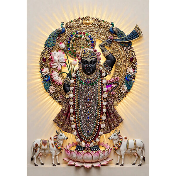Divine Krishna – The Royal Peacock Splendor