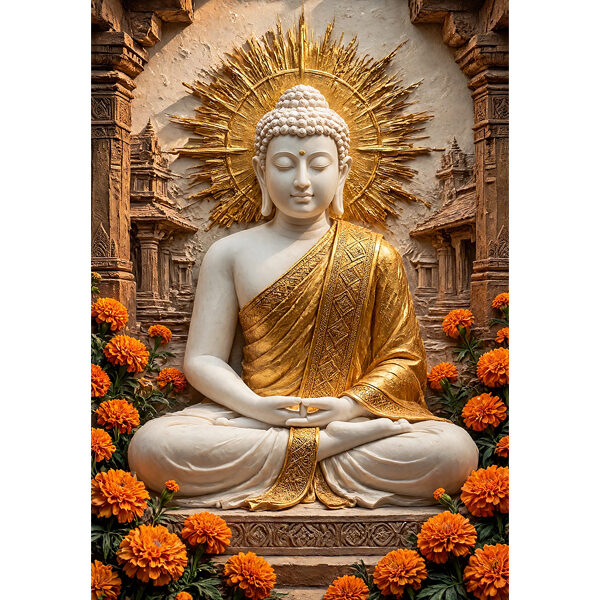 Golden Serenity – Buddha in the Temple