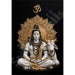 Lord Shiva Meditating with Nandi