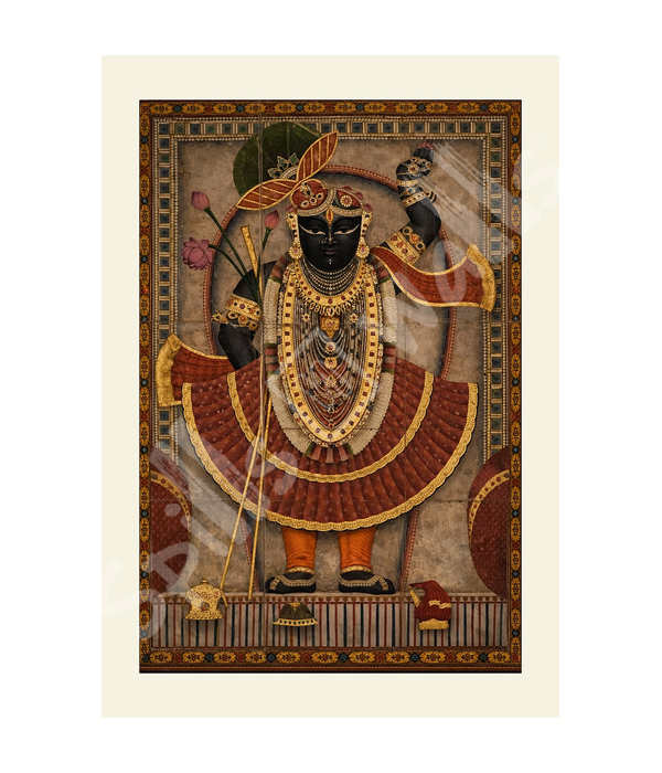 M1173 (B) portrait_ 45x65 Modern art_A Divine Nathdwara Krishna - Image 1