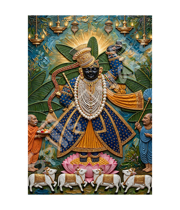 M1175 portrait_ 45x65 Modern art_A (1) Nilamber Shrinathji - Image 1