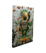 Govardhan Shrinathji 3D Lotus Canvas - Image 2