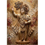 Divine Krishna in Golden Grace