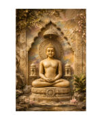 Shanti Mudra - The Meditative Jain Tirthankara Stone Art