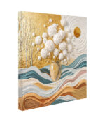 Golden Serenity Floral Waves - Image 2