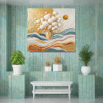 Golden Serenity Floral Waves - Image 3