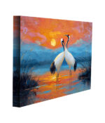 Romantic Sunset Cranes - Image 2