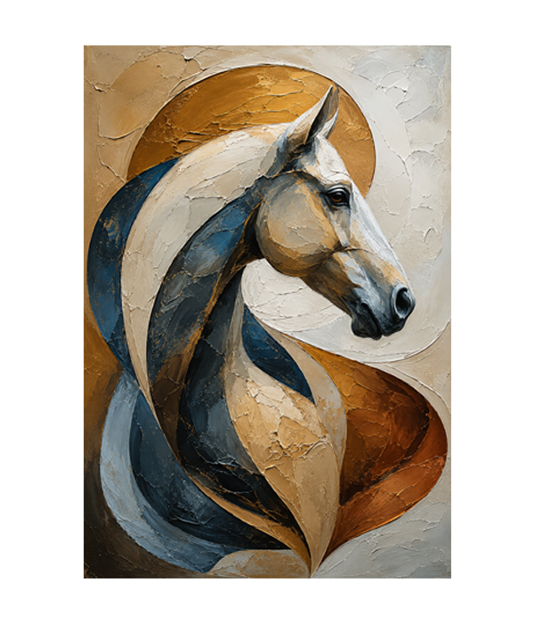 M305 portrait_ 45x65 Modern art_A Noble Steed - Image 1