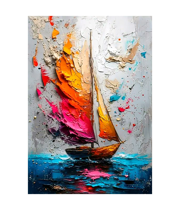 M324 portrait_ 45x65 Modern art_A (1) Vivid Sail - Image 1