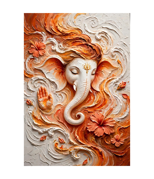 M339 portrait_ 45x65 Modern art_A Divine Ganesha - Image 1