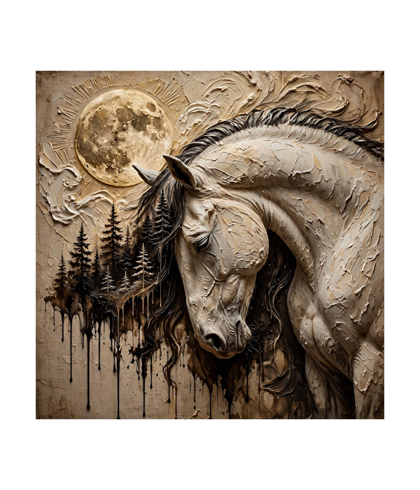 M343 square_ 45x45 Modern art_A Moonlit Reverie - Image 1