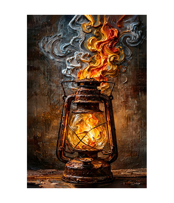 M419(A) portrait_ 45x65 Modern art_A Flames of Light - 2 - Image 1