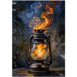 Vintage Lantern Flame - 1