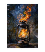 Vintage Lantern Flame - 1