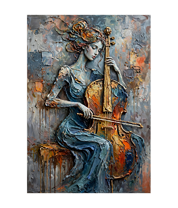 M422 portrait_ 45x65 Modern art_A Melody of Timeless Grace - Image 1
