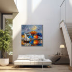 Moonlit Sailboat Village - Image 3