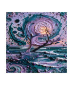 Purple Swirl Sunset Ocean