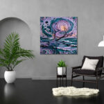 Purple Swirl Sunset Ocean - Image 3