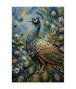 Royal Blue Gold Peacock