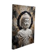 White Marble Buddha Enso Canvas - Image 2