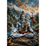 Lord Shiva in Kailash Landscape