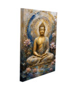 Meditating Buddha with Lotus - Image 2