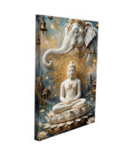 Jain Tirthankara Meditation with Divine Elephant - Image 2