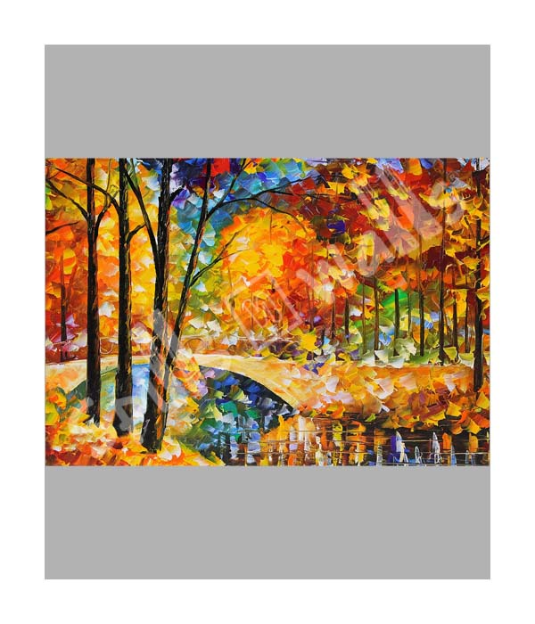 M3002 landscape_ 65x45 Modern art_A Colorful Forest Lake - Image 1