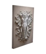White Divine Elephant 3D Relief - Image 2
